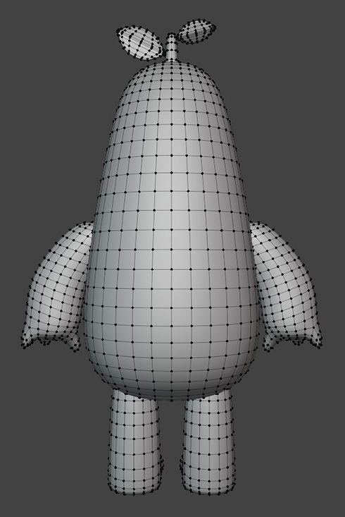 cute tree kid art toy Low-poly 3D model_3