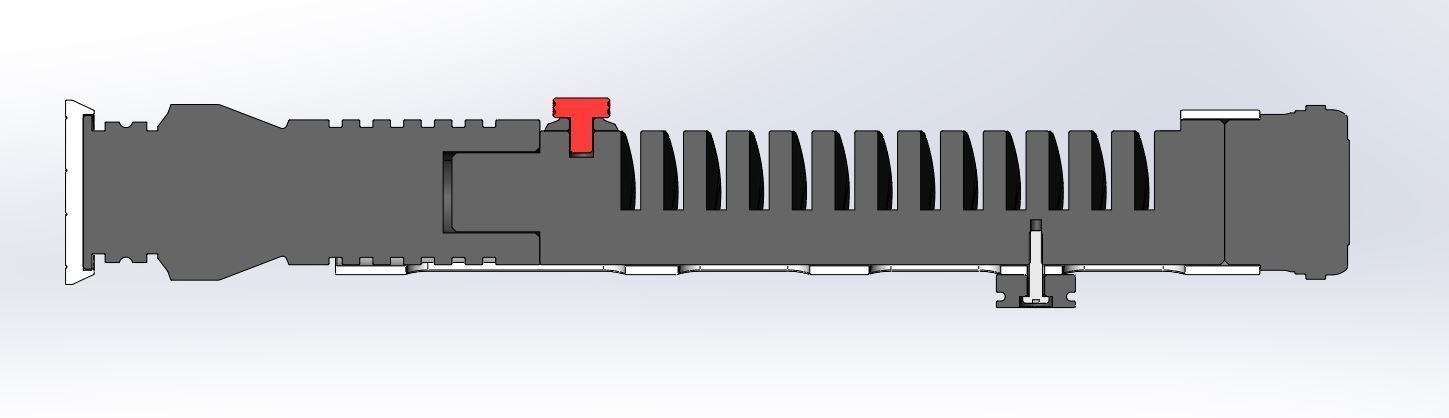 Lightsaber of Qui Gon from Star Wars Phantom Menace 1999 3D print model_21