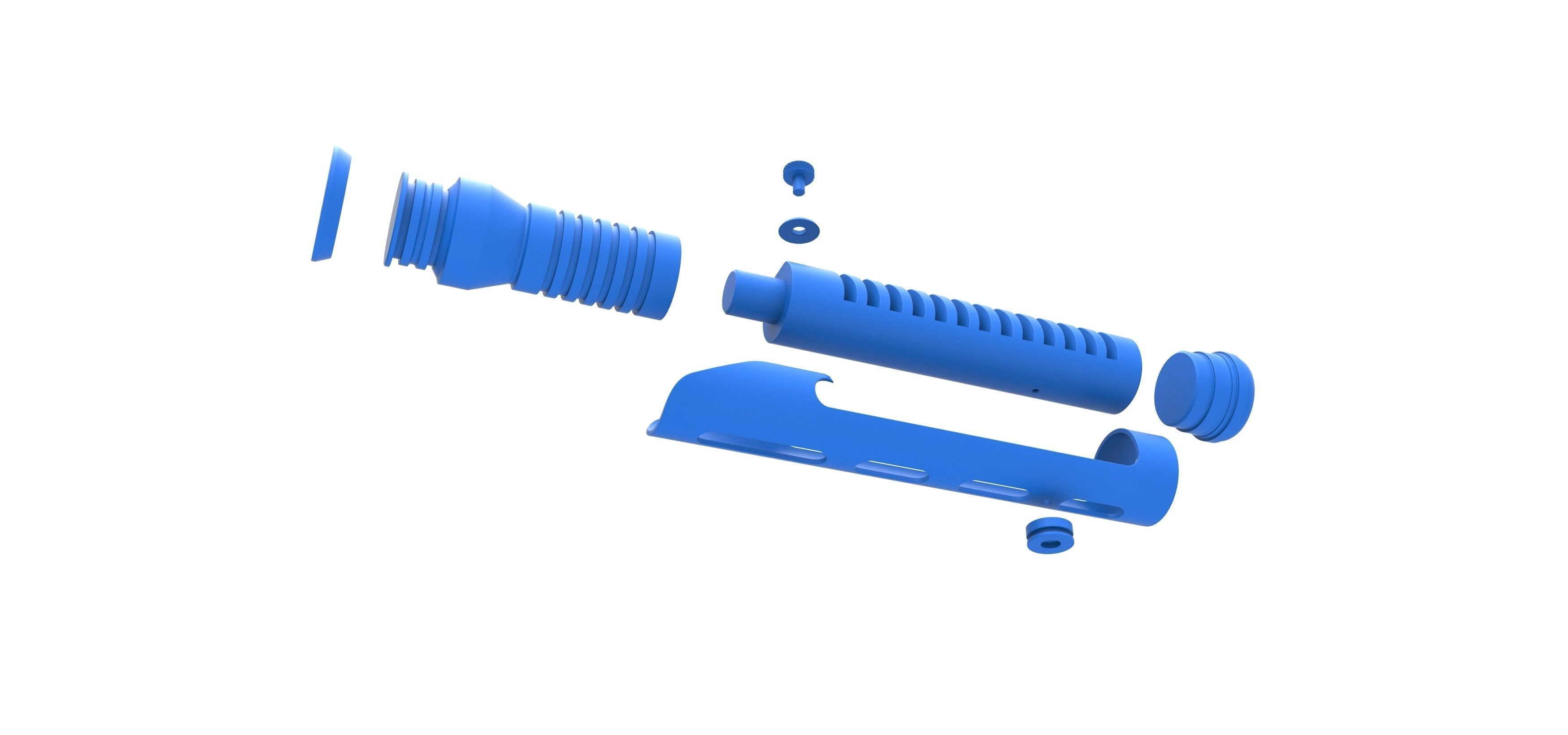 Lightsaber of Qui Gon from Star Wars Phantom Menace 1999 3D print model_17