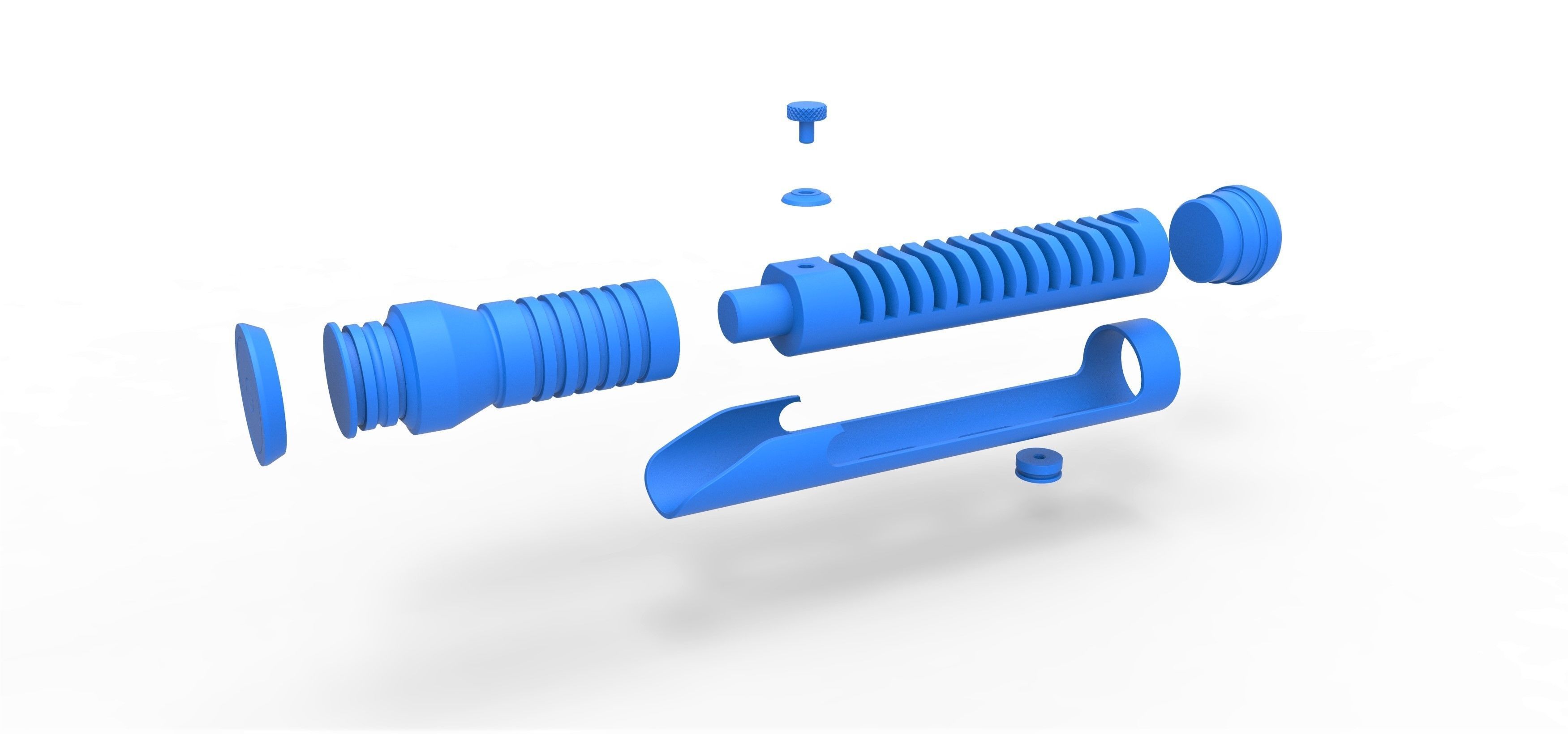 Lightsaber of Qui Gon from Star Wars Phantom Menace 1999 3D print model_16