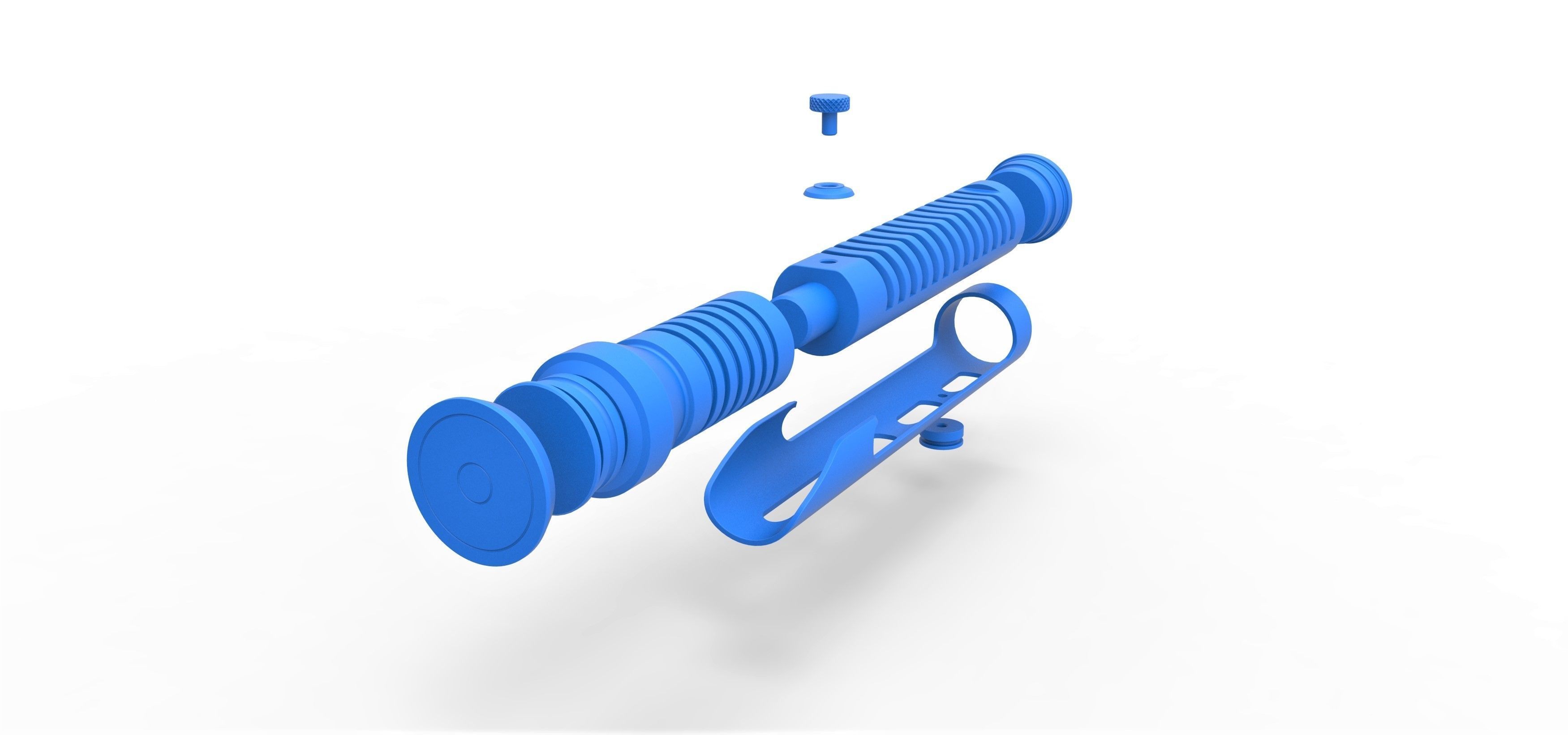 Lightsaber of Qui Gon from Star Wars Phantom Menace 1999 3D print model_18