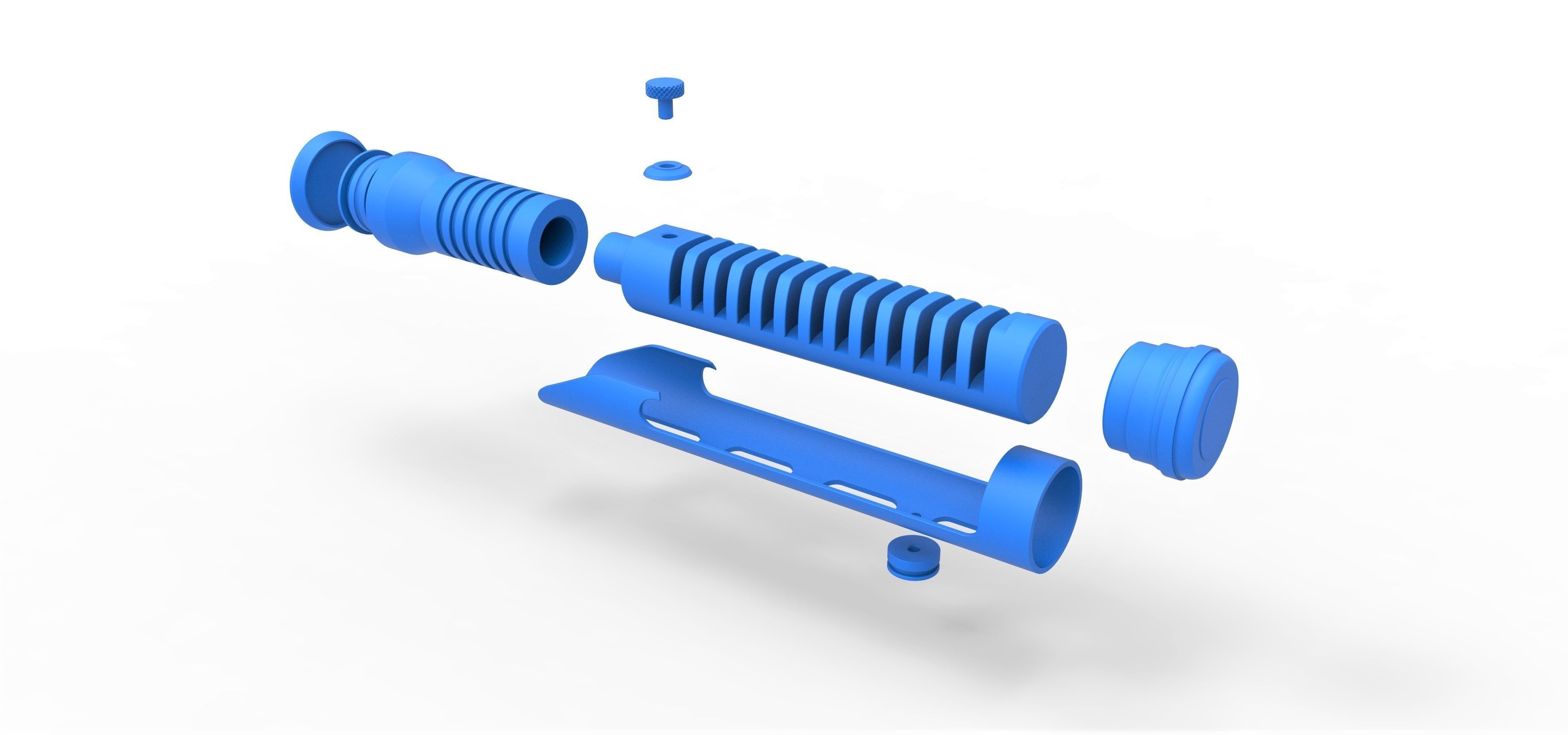 Lightsaber of Qui Gon from Star Wars Phantom Menace 1999 3D print model_20