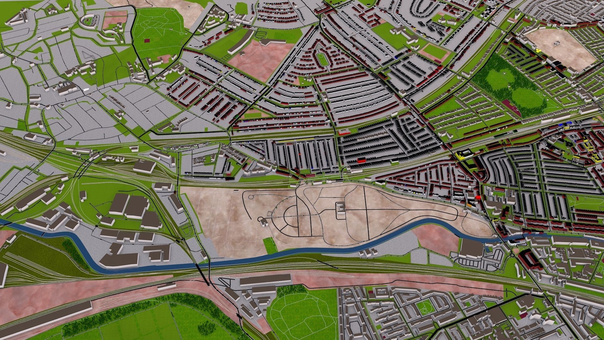 London City 3d model using July 2020 data Low-poly 3D model_4