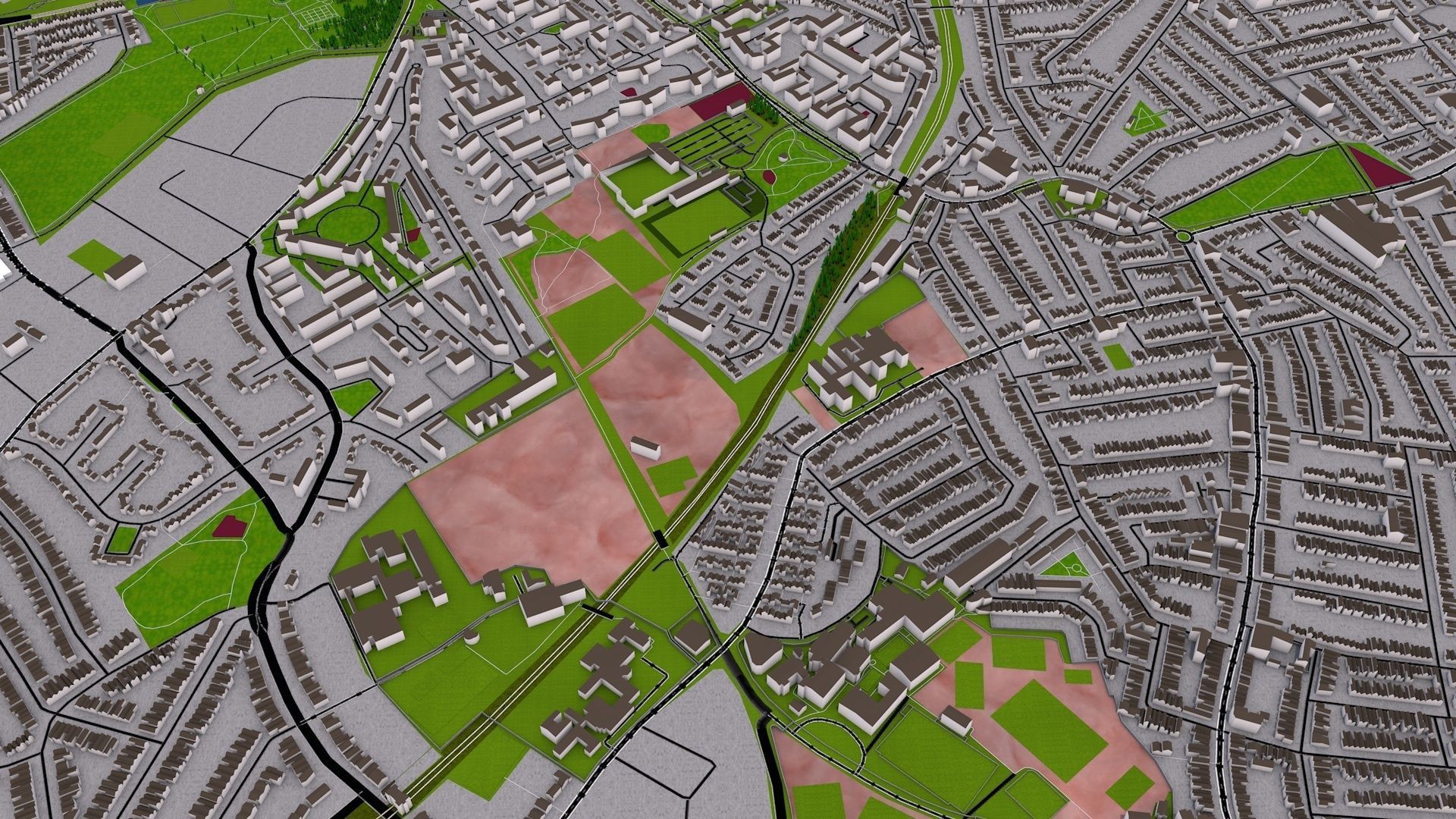 London City 3d model using July 2020 data Low-poly 3D model_37