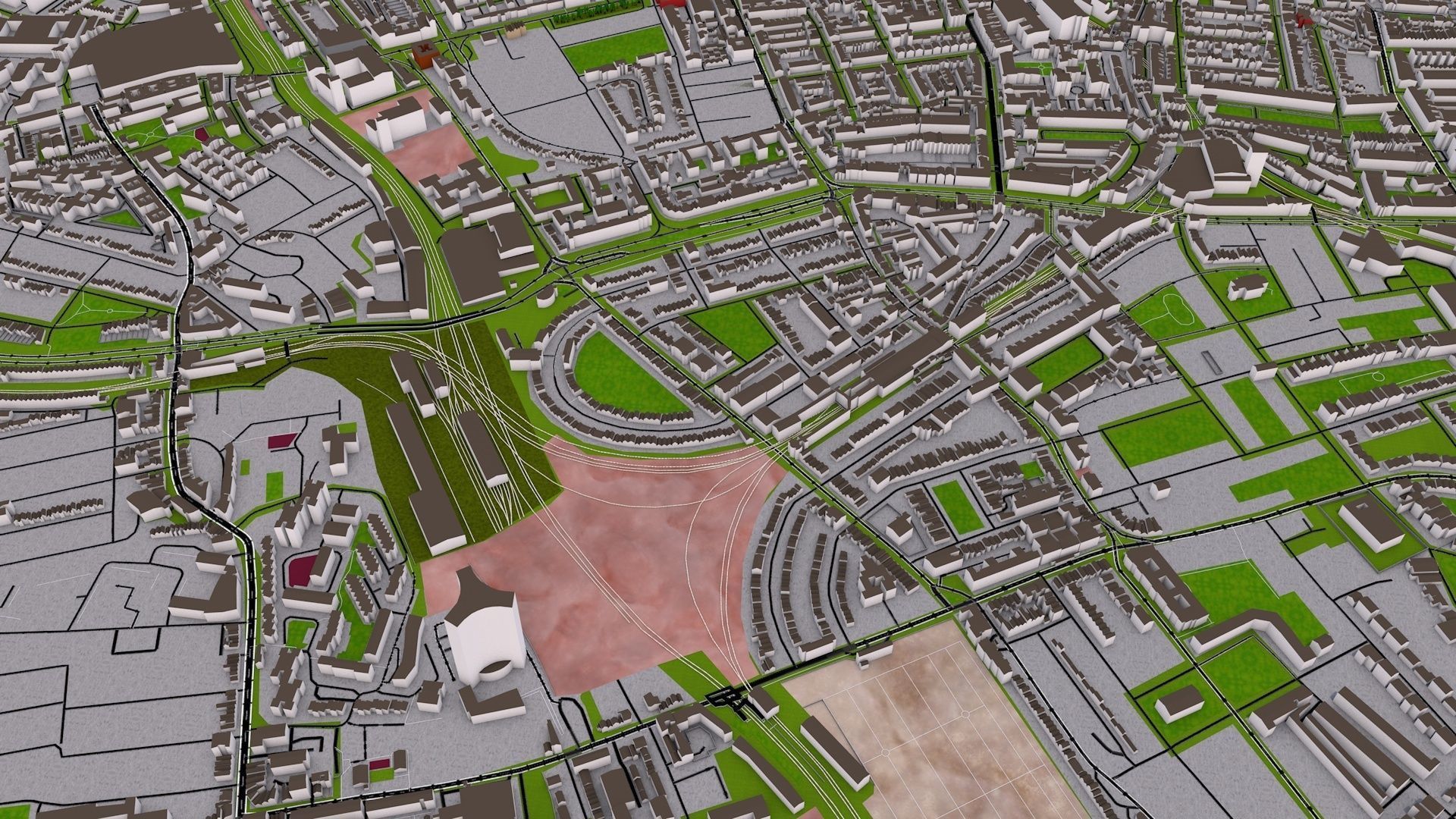 London City 3d model using July 2020 data Low-poly 3D model_23