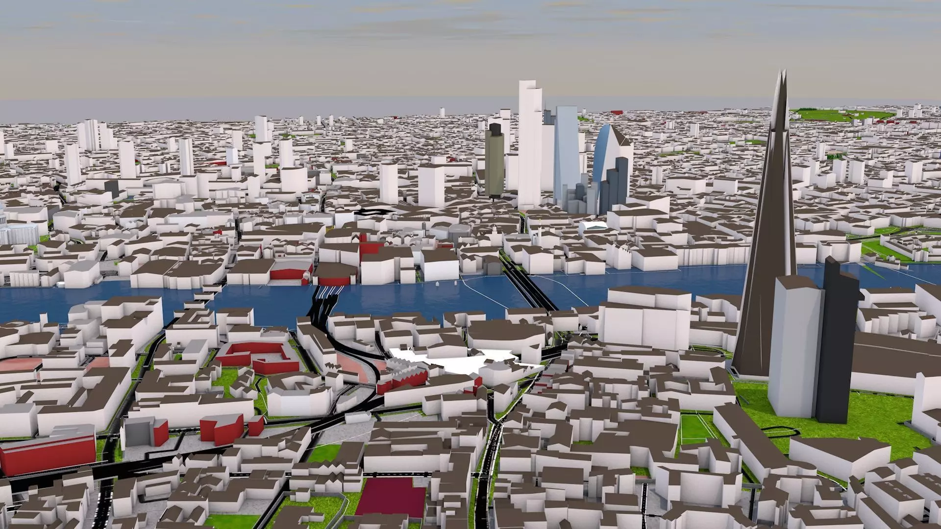 London City 3d model using July 2020 data Low-poly 3D model_0