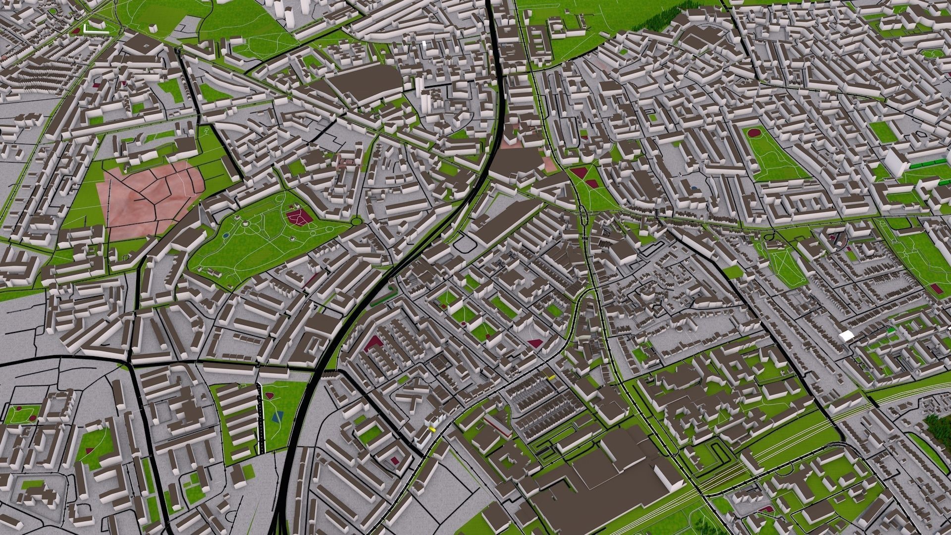 London City 3d model using July 2020 data Low-poly 3D model_30