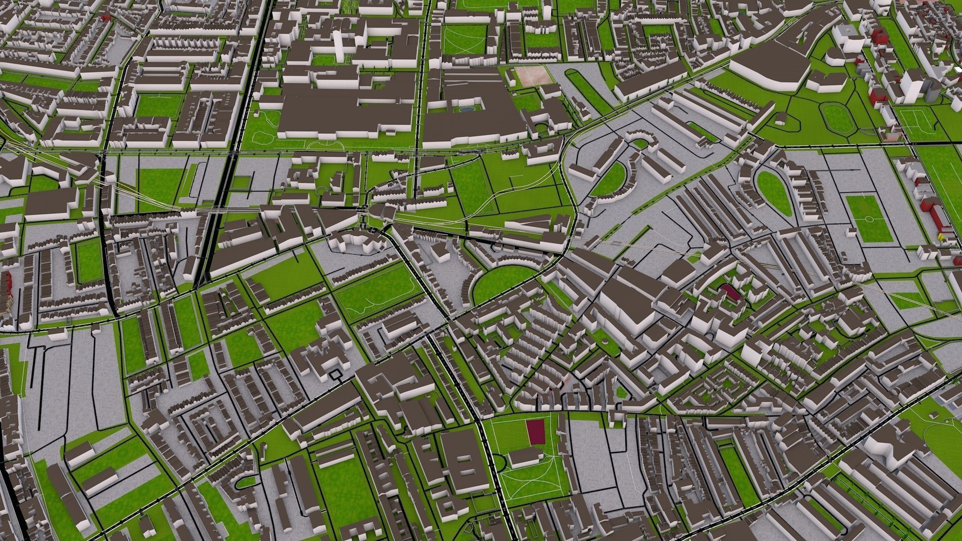London City 3d model using July 2020 data Low-poly 3D model_22