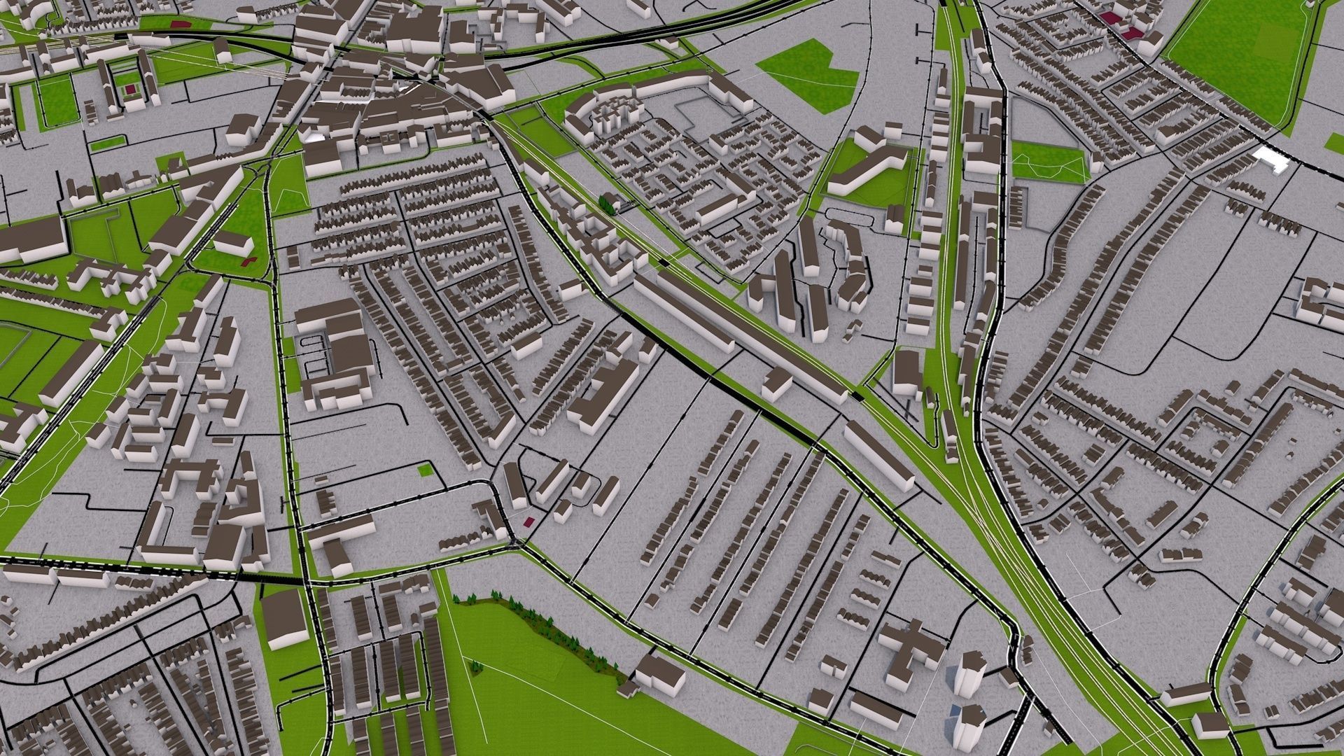 London City 3d model using July 2020 data Low-poly 3D model_38