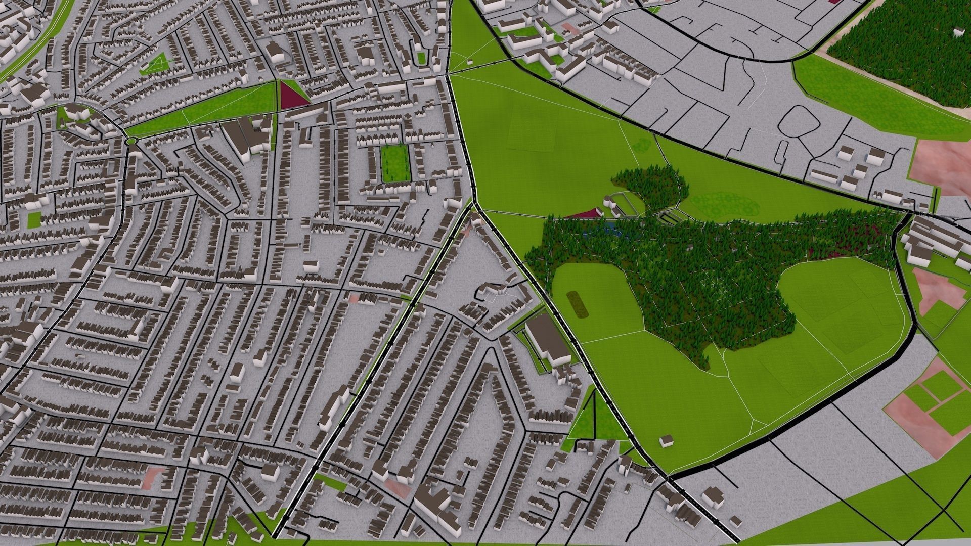 London City 3d model using July 2020 data Low-poly 3D model_36