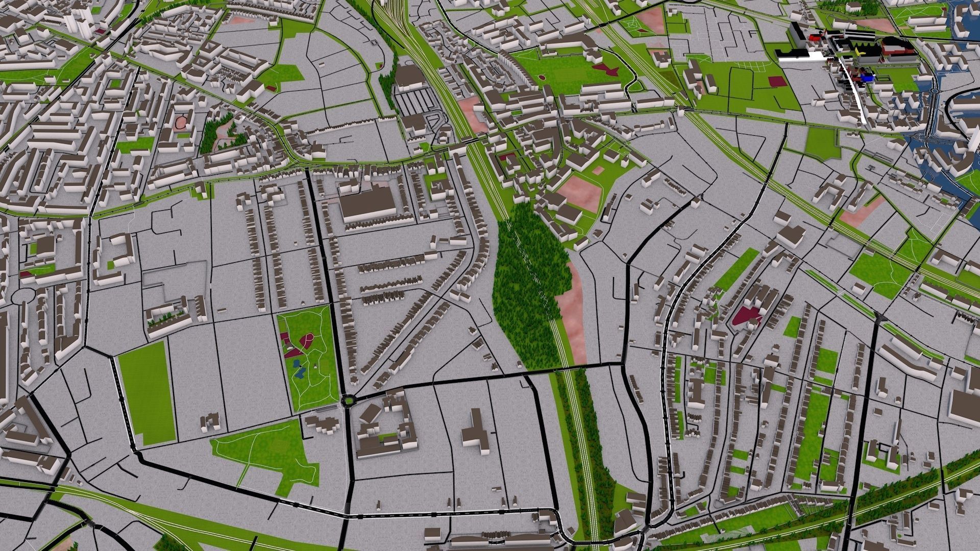 London City 3d model using July 2020 data Low-poly 3D model_32