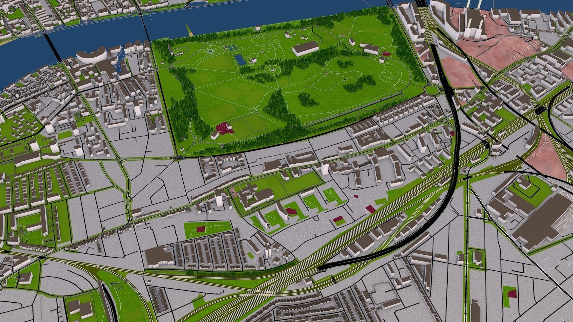 London City 3d model using July 2020 data Low-poly 3D model_28