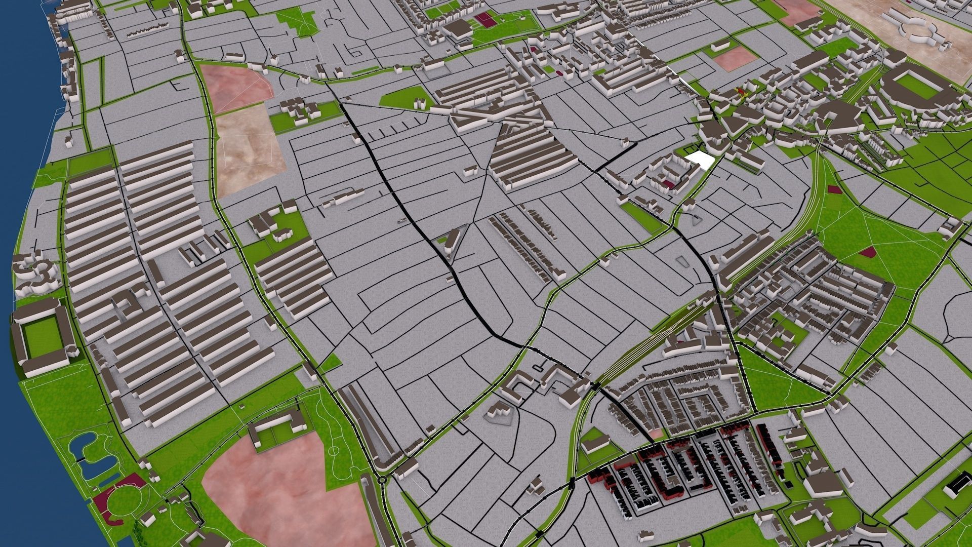 London City 3d model using July 2020 data Low-poly 3D model_26