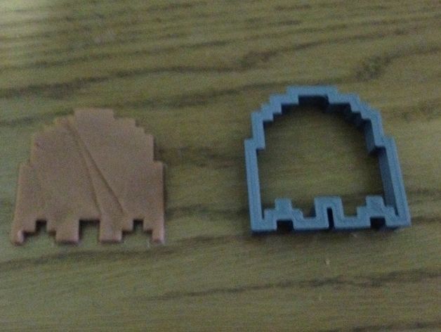 Pac-Man ghost cookie cutter 3D print model_4