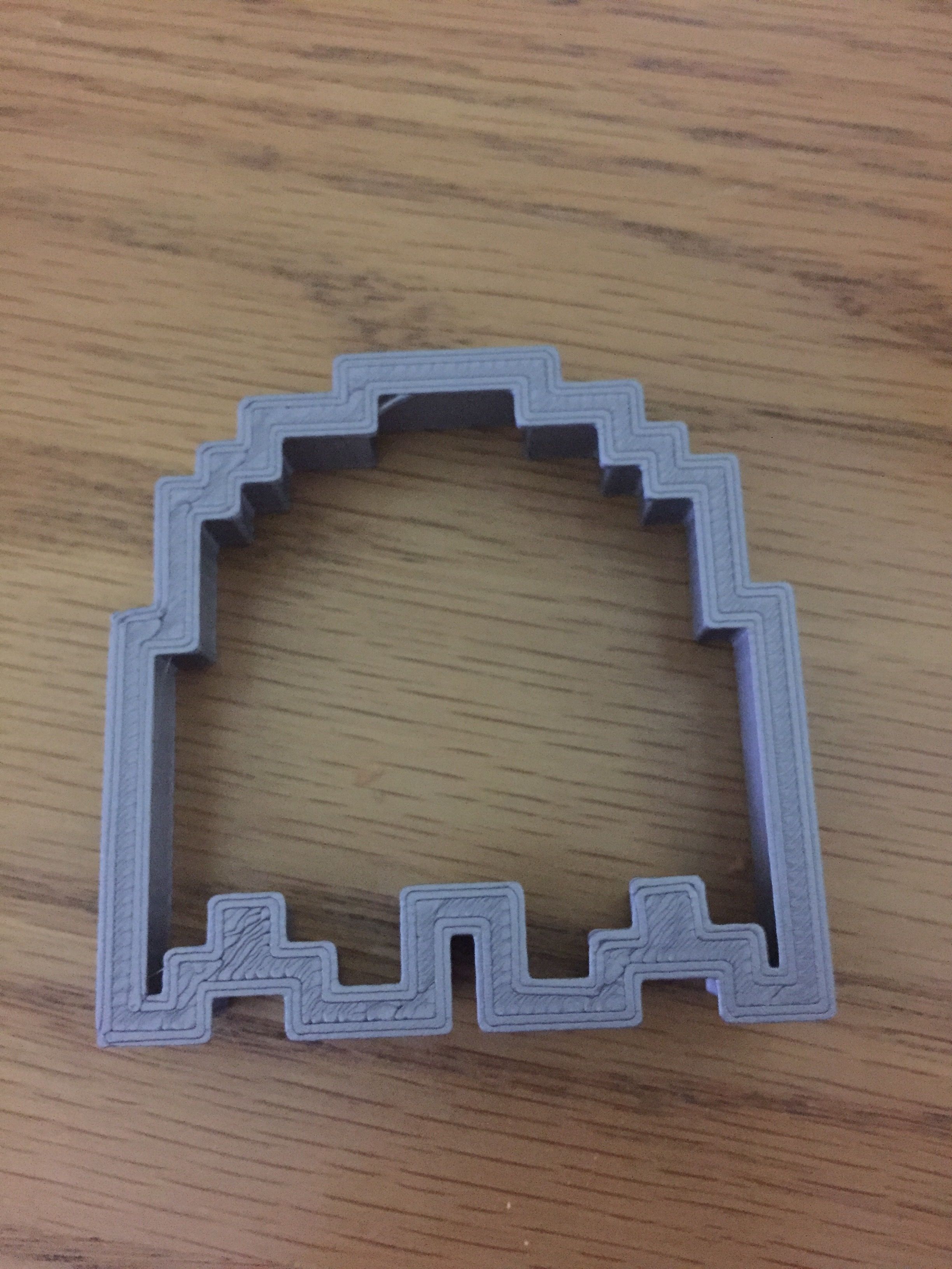 Pac-Man ghost cookie cutter 3D print model_2