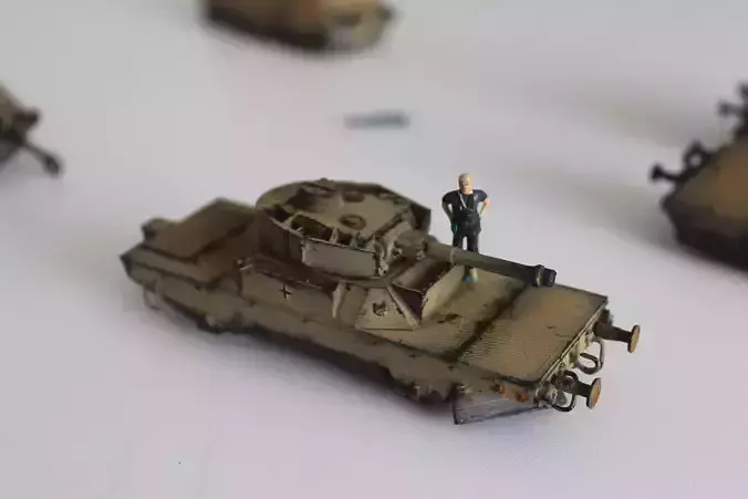 Panzerjagerwagen vol 2 scale H0 train