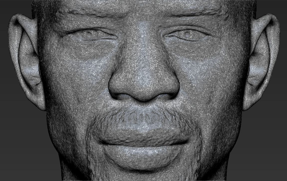 Kareem Abdul-Jabbar bust 3D printing ready stl obj formats 3D print model_26