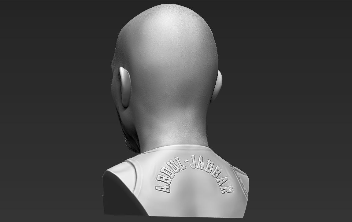 Kareem Abdul-Jabbar bust 3D printing ready stl obj formats 3D print model_10