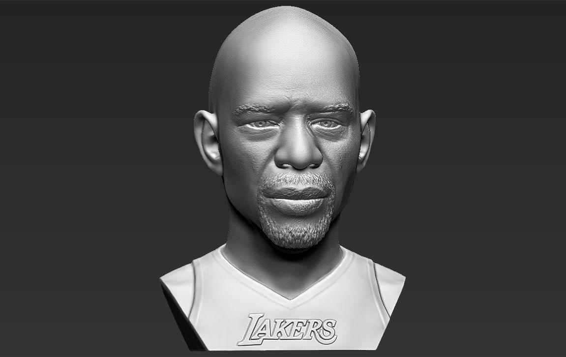 Kareem Abdul-Jabbar bust 3D printing ready stl obj formats 3D print model_15