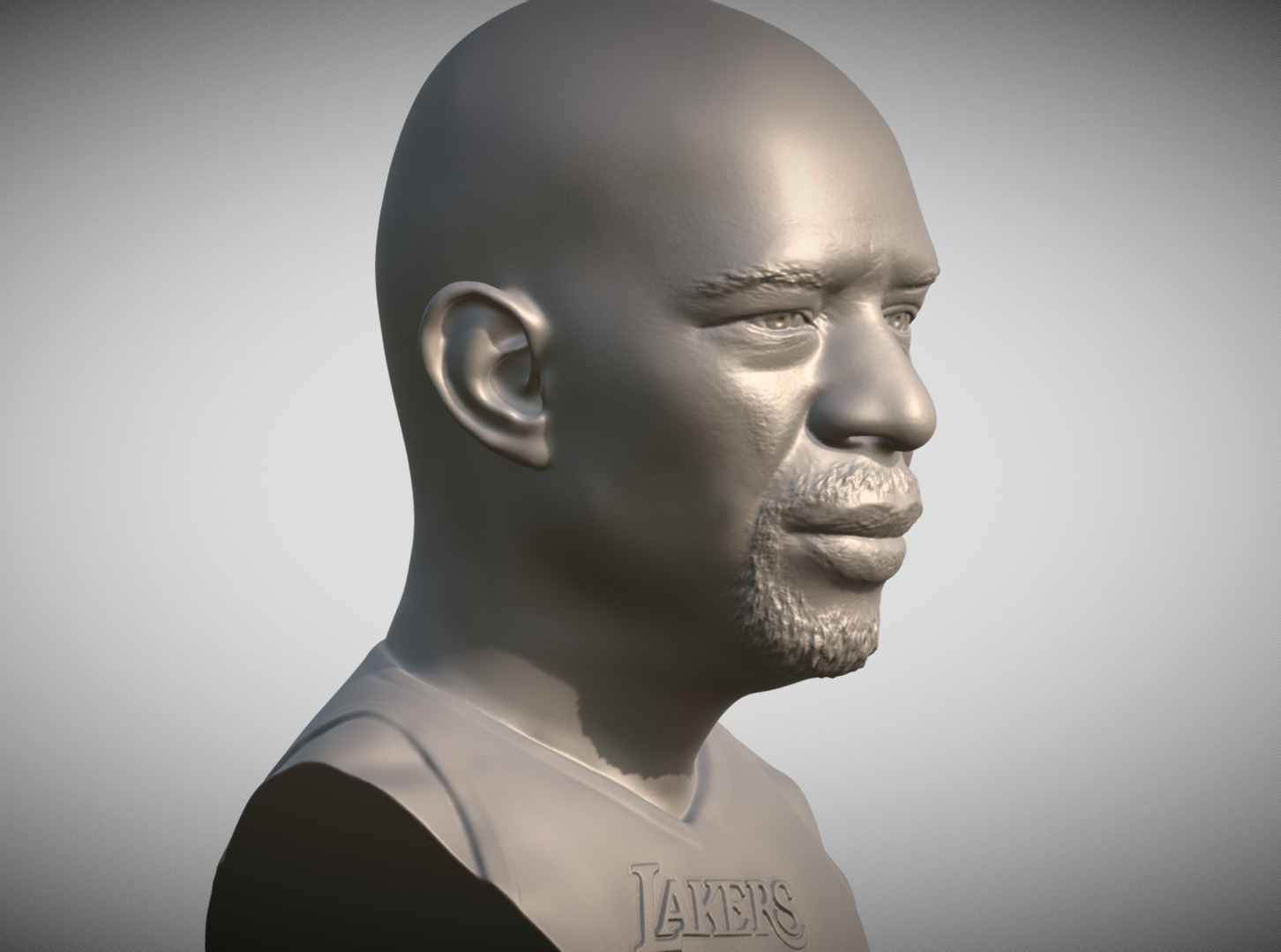Kareem Abdul-Jabbar bust 3D printing ready stl obj formats 3D print model_3