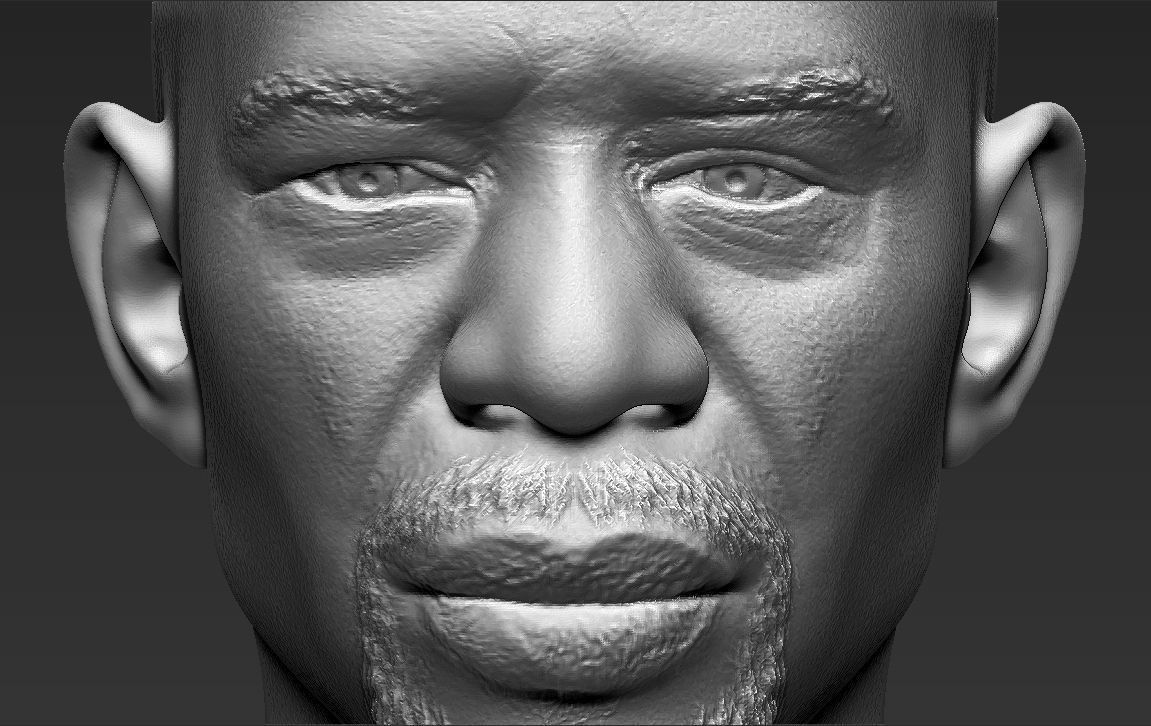 Kareem Abdul-Jabbar bust 3D printing ready stl obj formats 3D print model_16