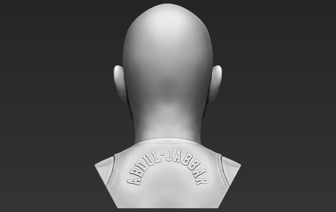 Kareem Abdul-Jabbar bust 3D printing ready stl obj formats 3D print model_11