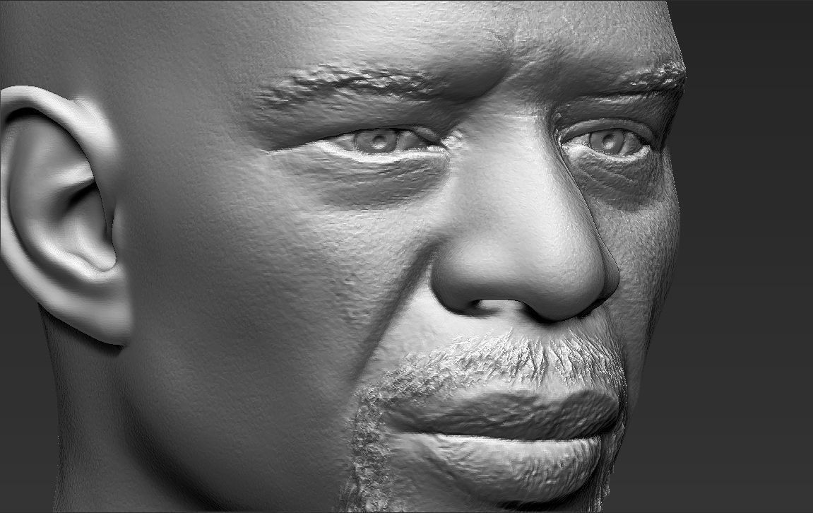 Kareem Abdul-Jabbar bust 3D printing ready stl obj formats 3D print model_17