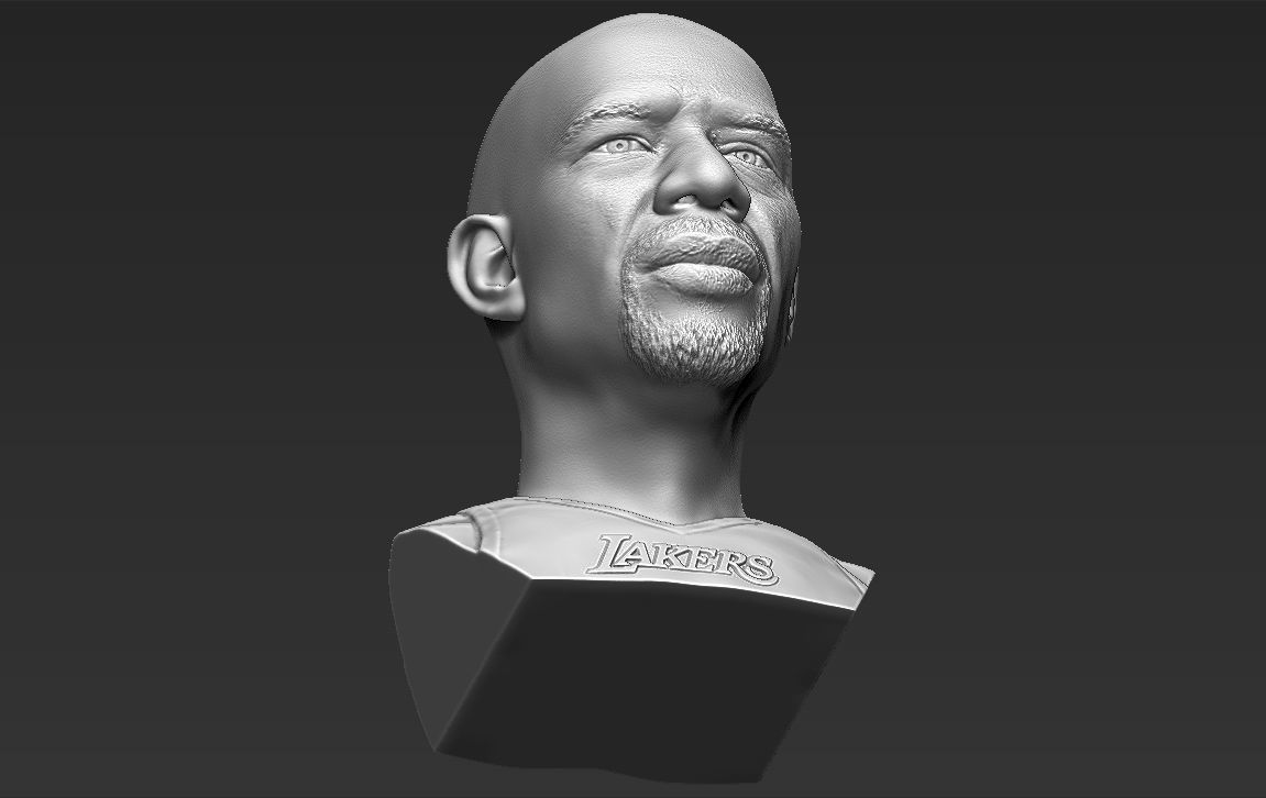 Kareem Abdul-Jabbar bust 3D printing ready stl obj formats 3D print model_23