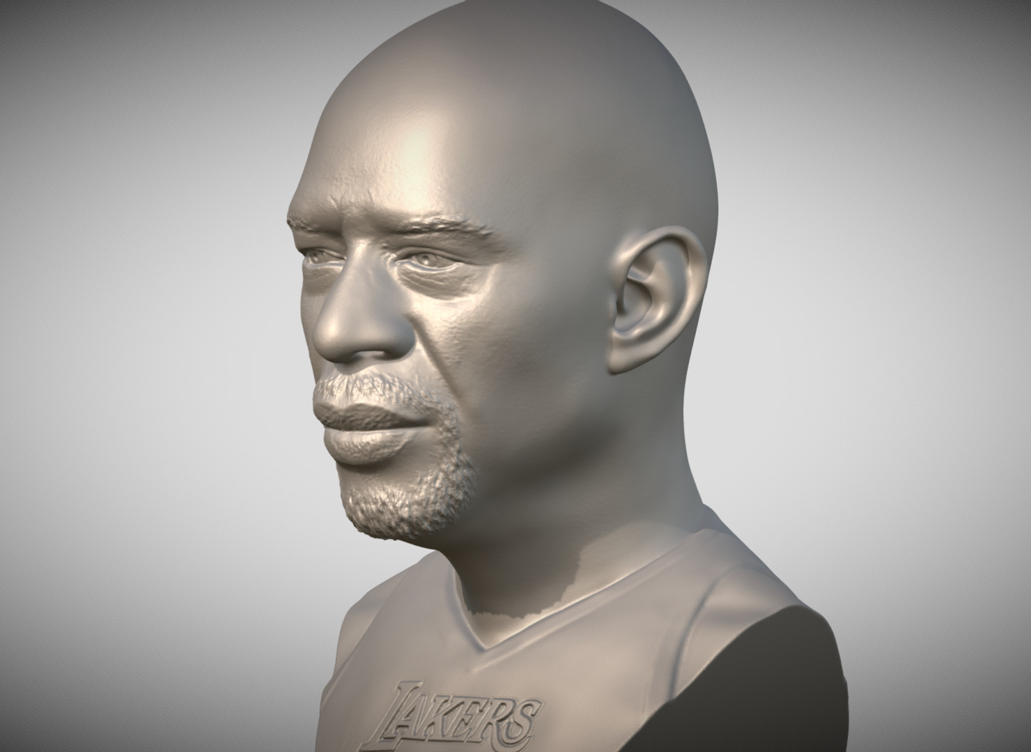 Kareem Abdul-Jabbar bust 3D printing ready stl obj formats 3D print model_2