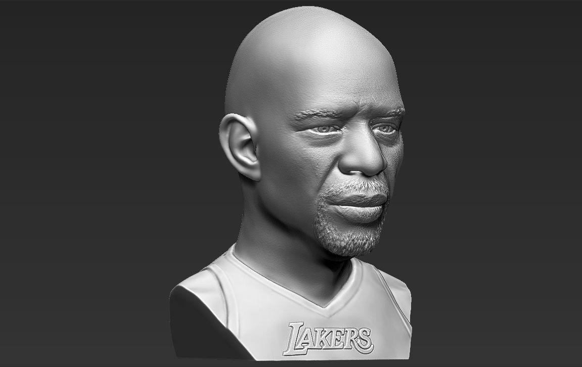 Kareem Abdul-Jabbar bust 3D printing ready stl obj formats 3D print model_14
