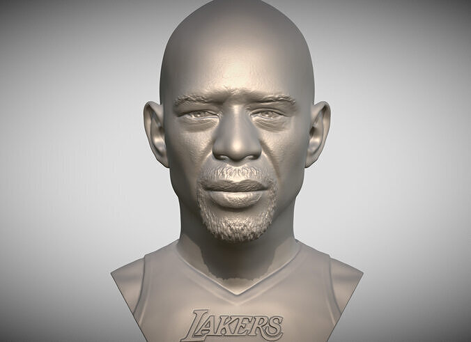 Kareem Abdul-Jabbar bust 3D printing ready stl obj formats 3D print model