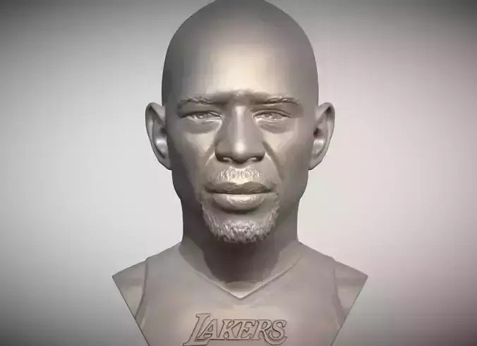 Kareem Abdul-Jabbar bust 3D printing ready stl obj formats 3D print model
