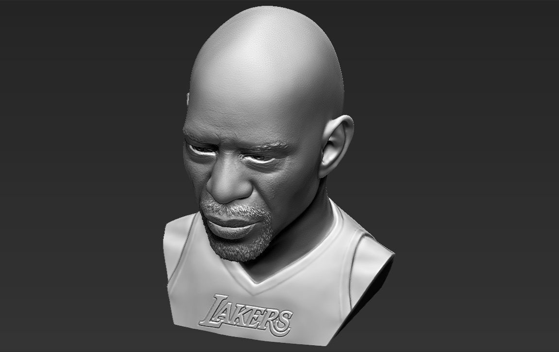 Kareem Abdul-Jabbar bust 3D printing ready stl obj formats 3D print model_22