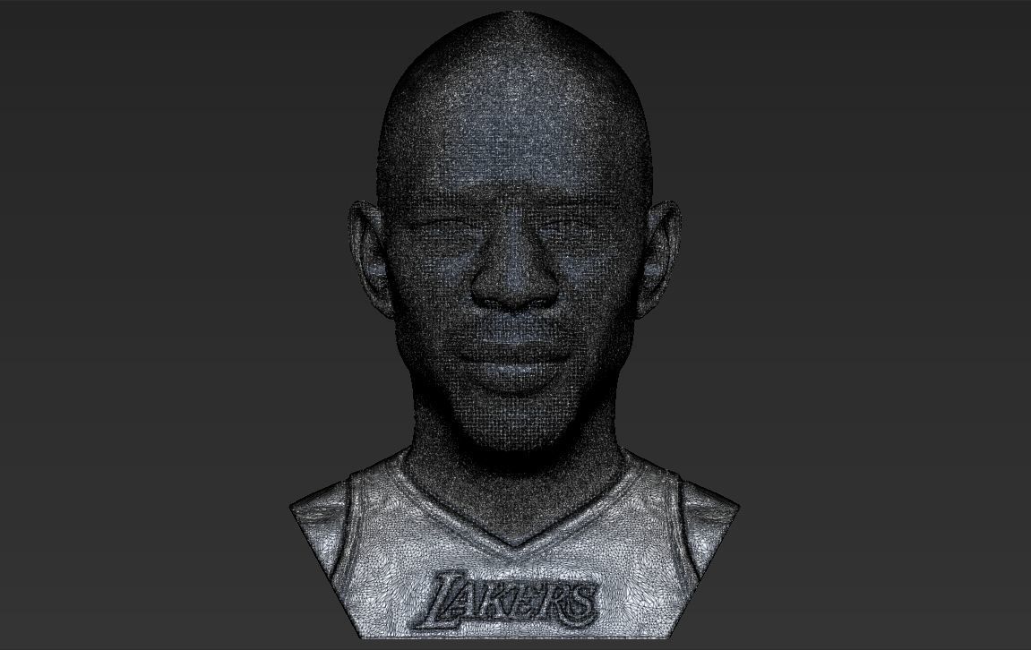 Kareem Abdul-Jabbar bust 3D printing ready stl obj formats 3D print model_30