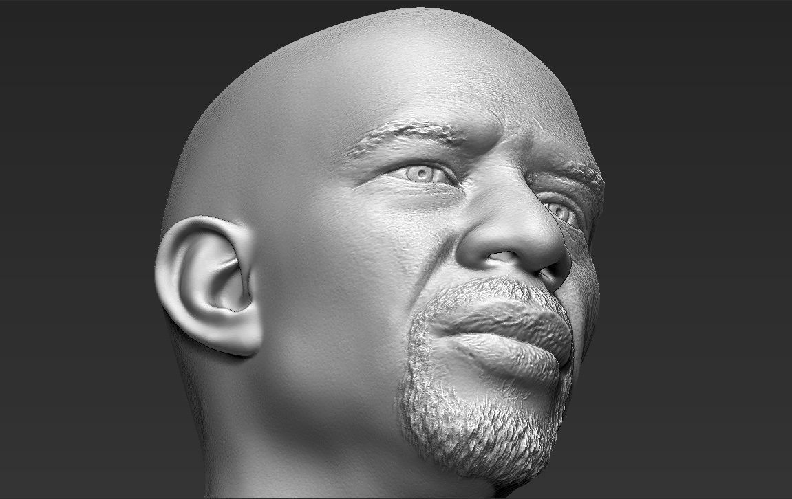 Kareem Abdul-Jabbar bust 3D printing ready stl obj formats 3D print model_20