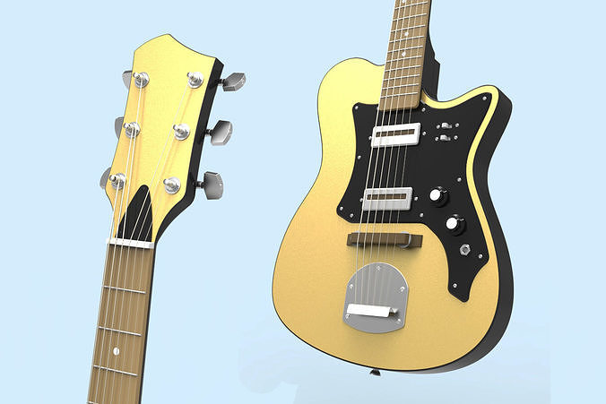 Custom Electric Guitar Hora Reghin 3D model