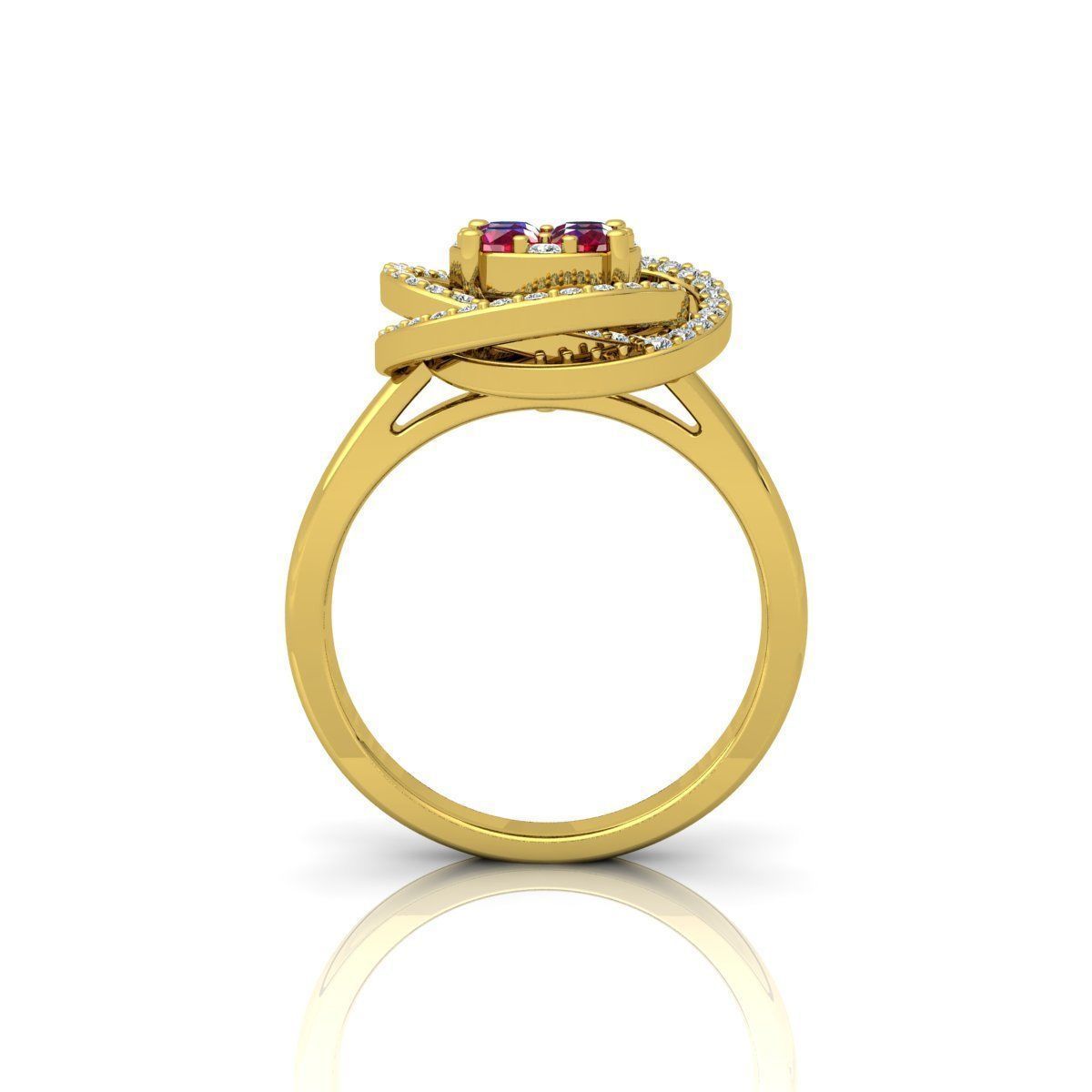 Luxury Wedding Ring  3D print model_6