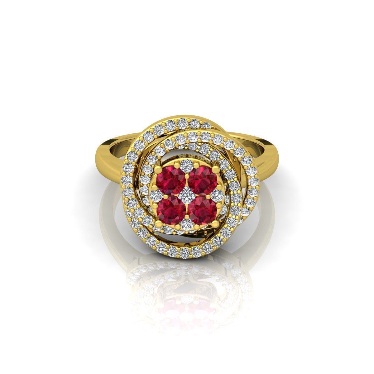 Luxury Wedding Ring  3D print model_1