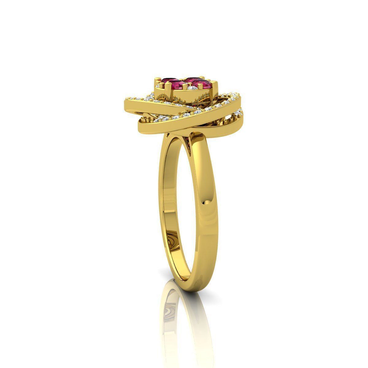 Luxury Wedding Ring  3D print model_8