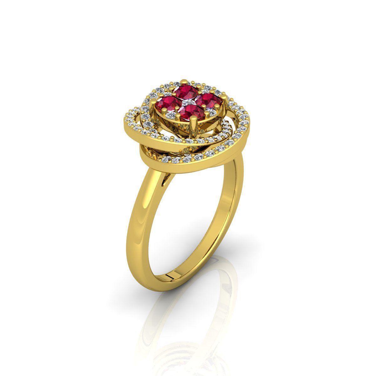 Luxury Wedding Ring  3D print model_5