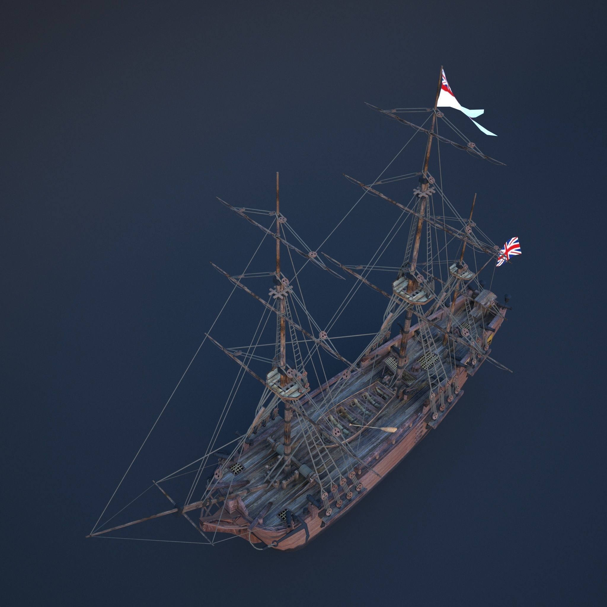 Ship Bounty Low-poly 3D model_5