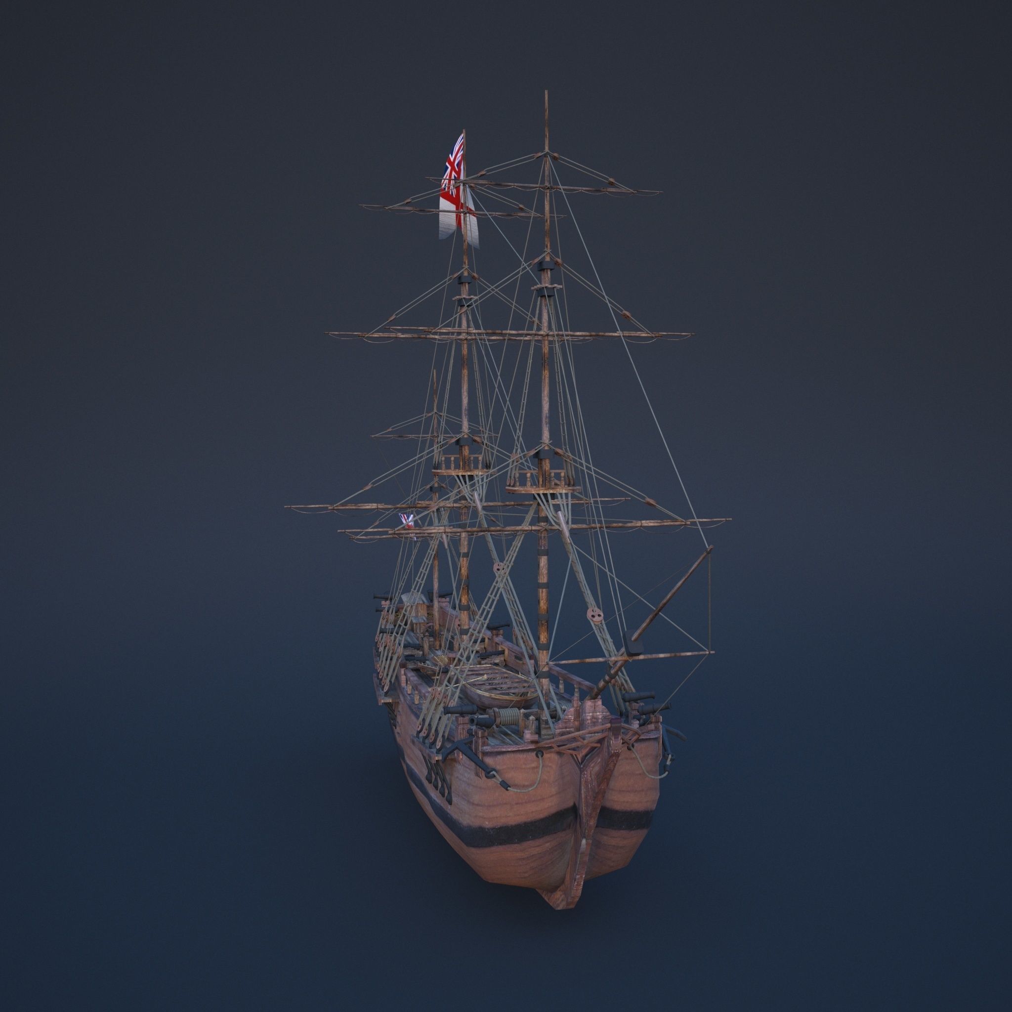 Ship Bounty Low-poly 3D model_6