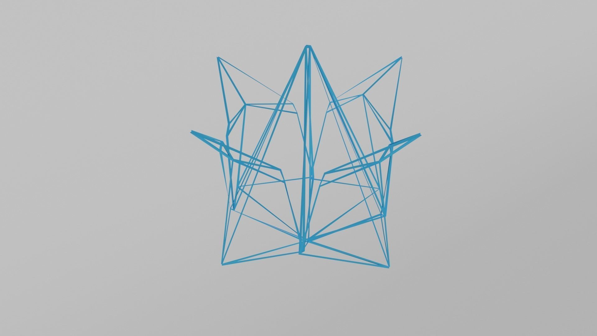 Origami Tulip Low-poly 3D model_3