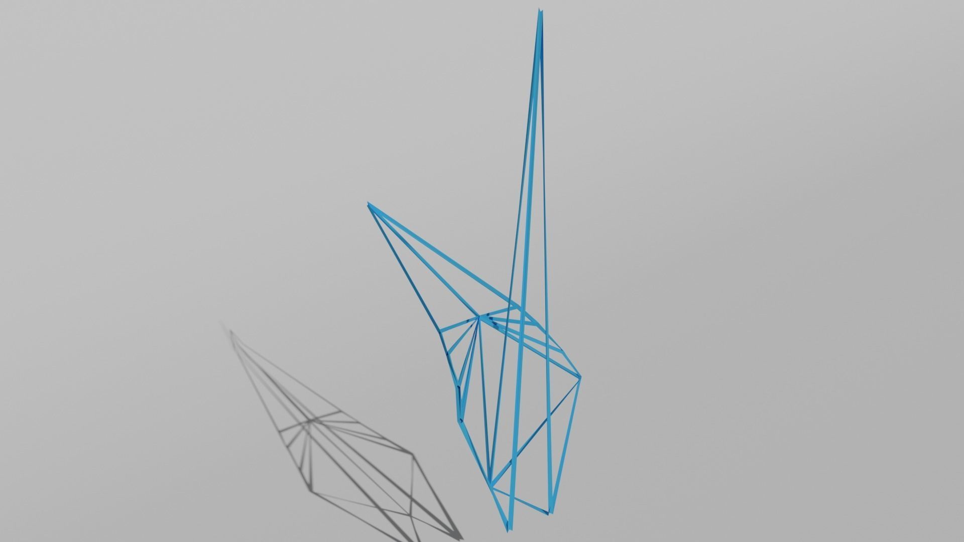 Origami Tulip Low-poly 3D model_5