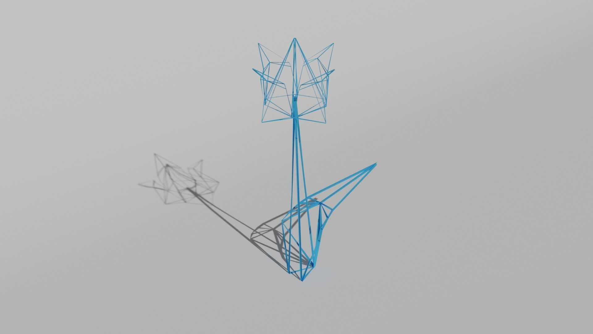 Origami Tulip Low-poly 3D model_8