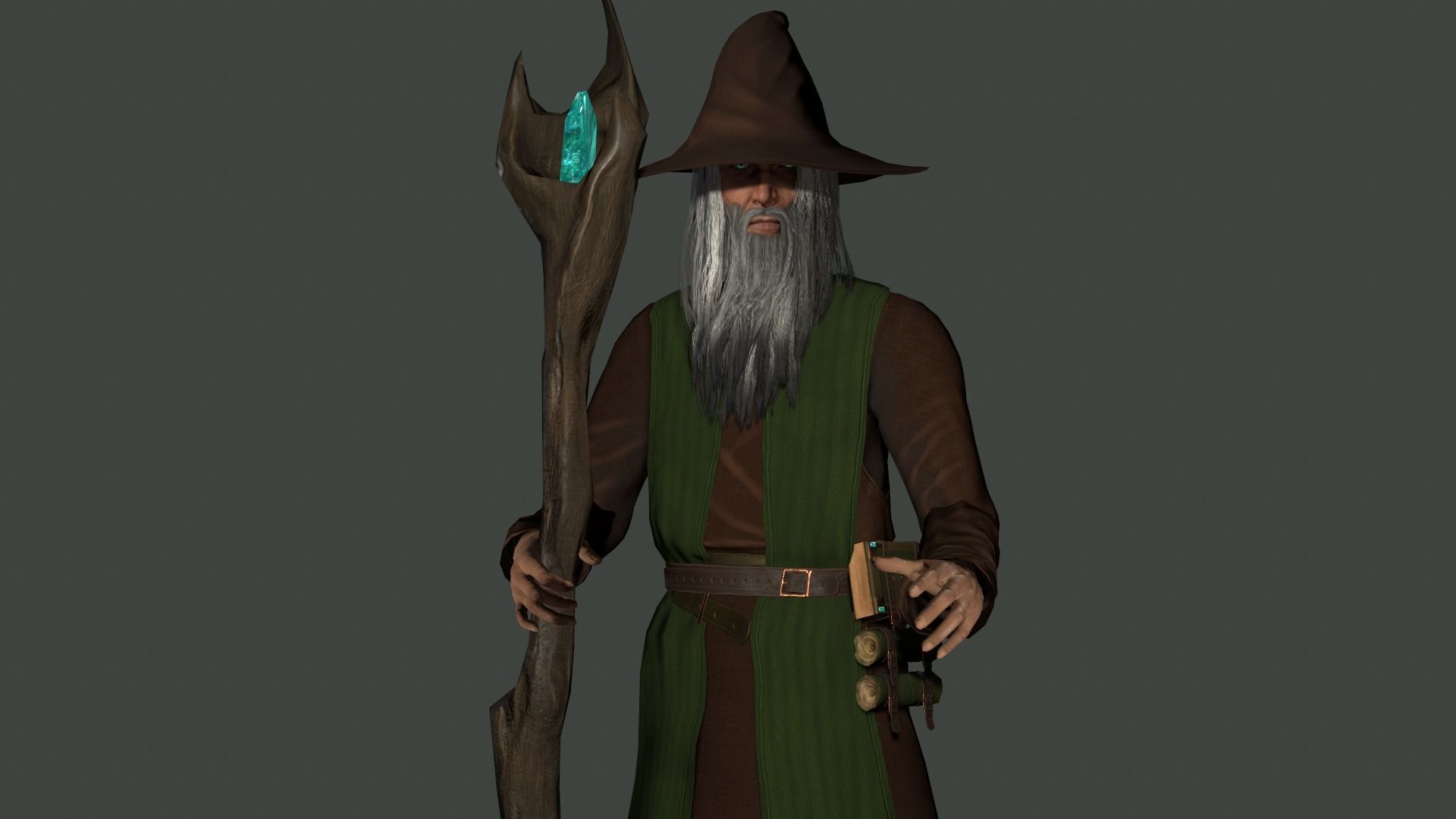 Great Thinker Low-poly 3D model_10