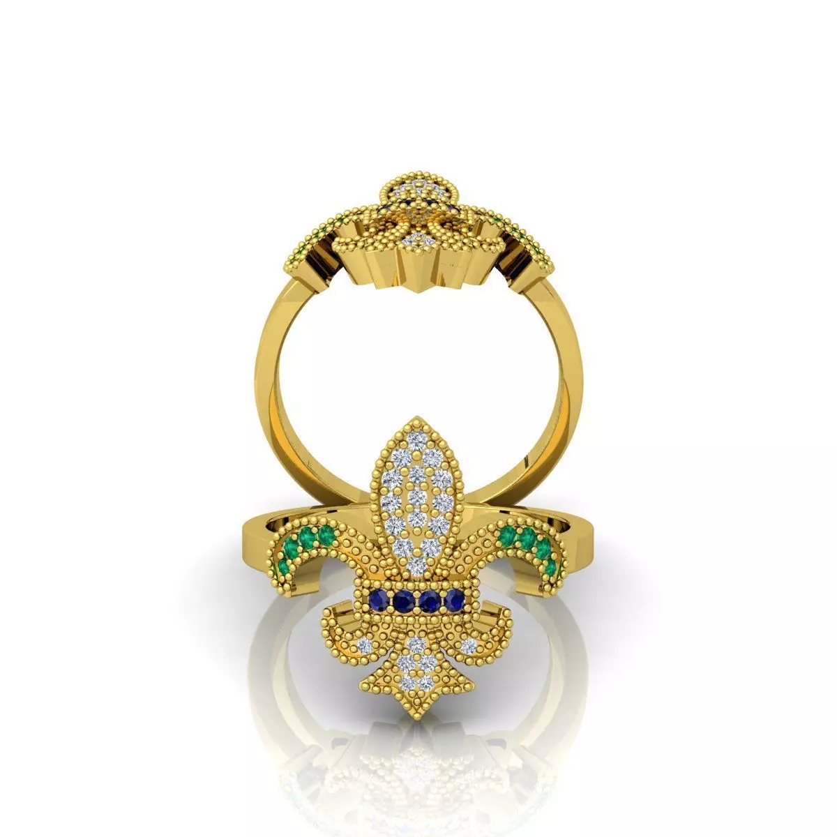 Fancy Design Ring 3D print model_0