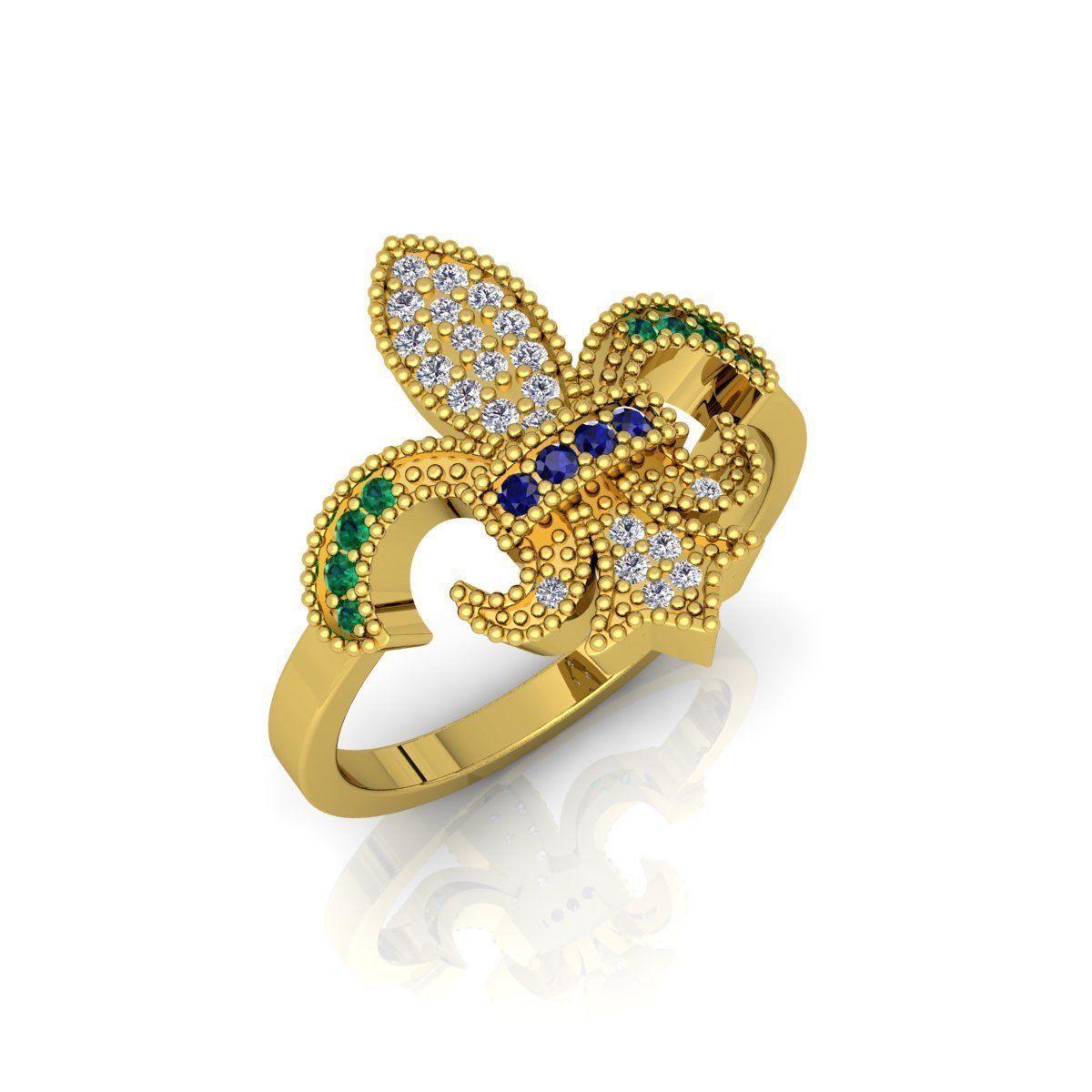 Fancy Design Ring 3D print model_3