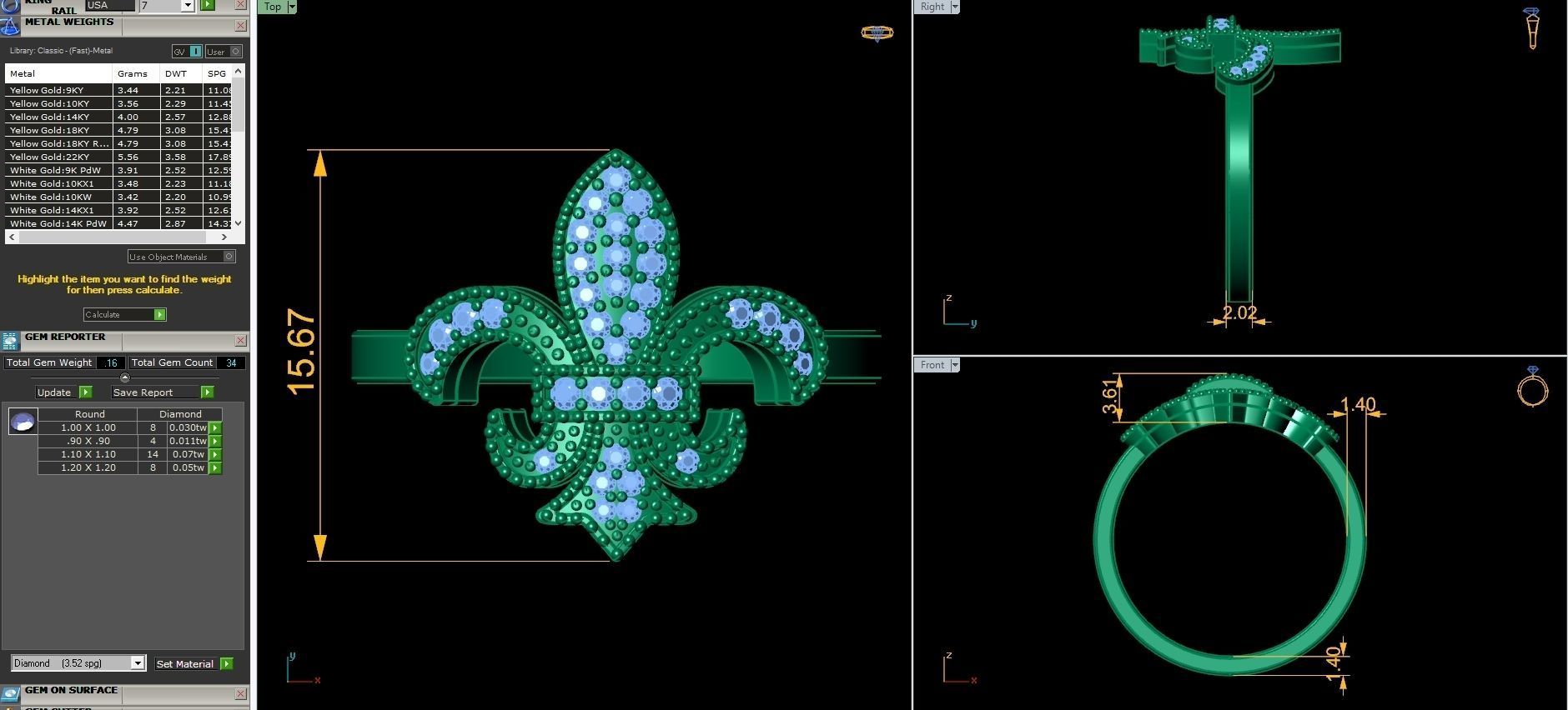 Fancy Design Ring 3D print model_9