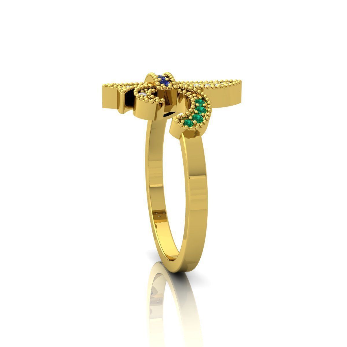 Fancy Design Ring 3D print model_7